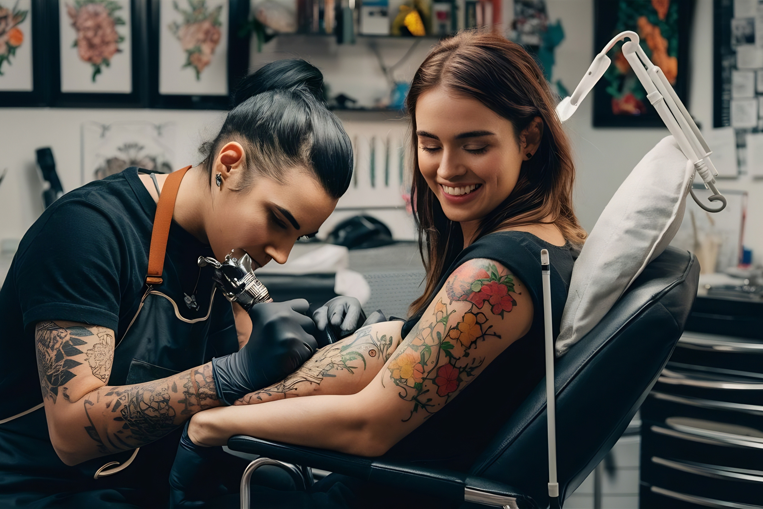 experienced tattoo artist working